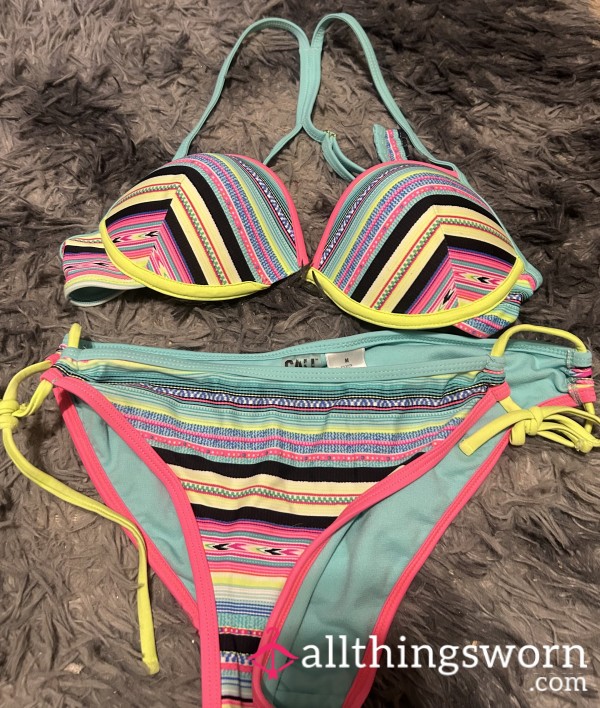2 Piece Strip Bathing Suit