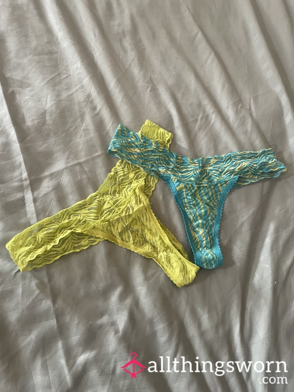 2 S**y Lace Thongs