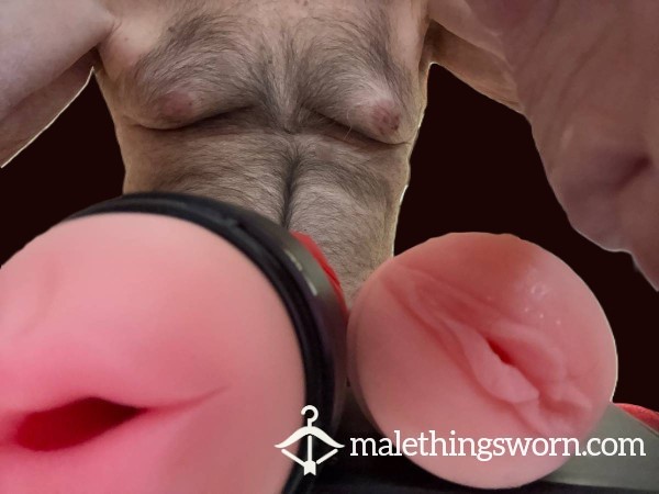 PHOTOS ONLY HERE 2-SLEEVE FLESHLIGHT F**k TOY Mouth And Pu**y Sleeves Vibrates Has Power Cord . Listed