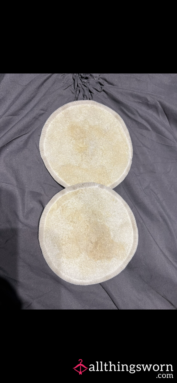 2 Used Washable Cloth Breastfeeding Pads