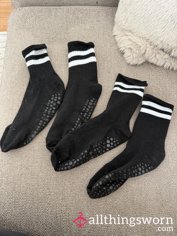 2 Well Worn Pilates Socks