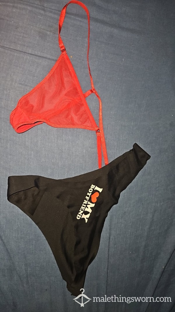 2 X 'fun Young Couple Activities' Thongs (Never Washed 😉)