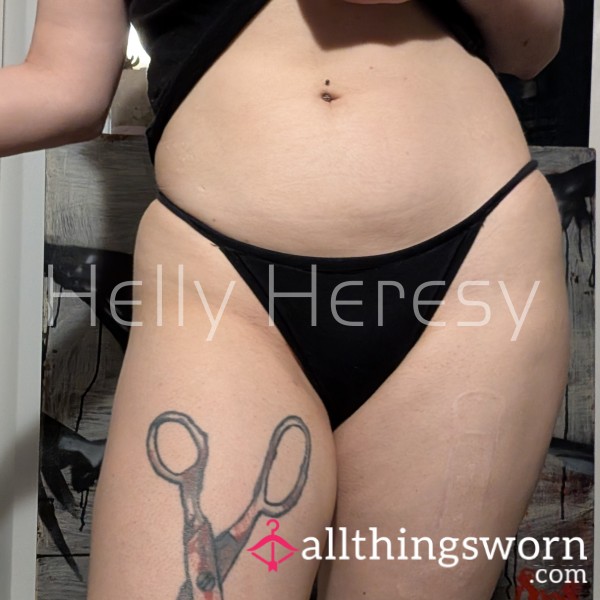 20 Hour Wear Black Thong Personal Collection Available Until Next Laundry Day