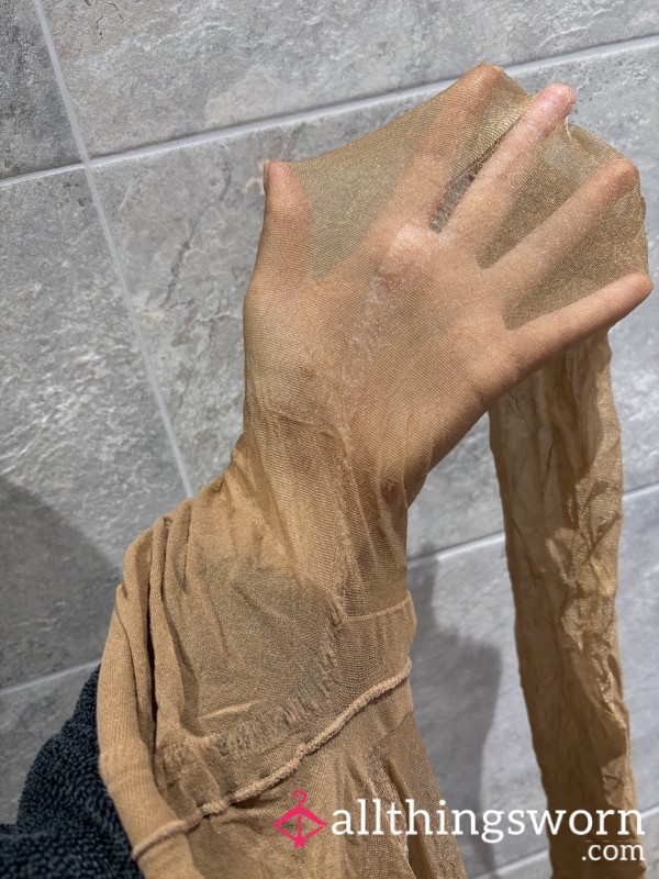 20 Hours Of Worn On A Night Flight Stockings.