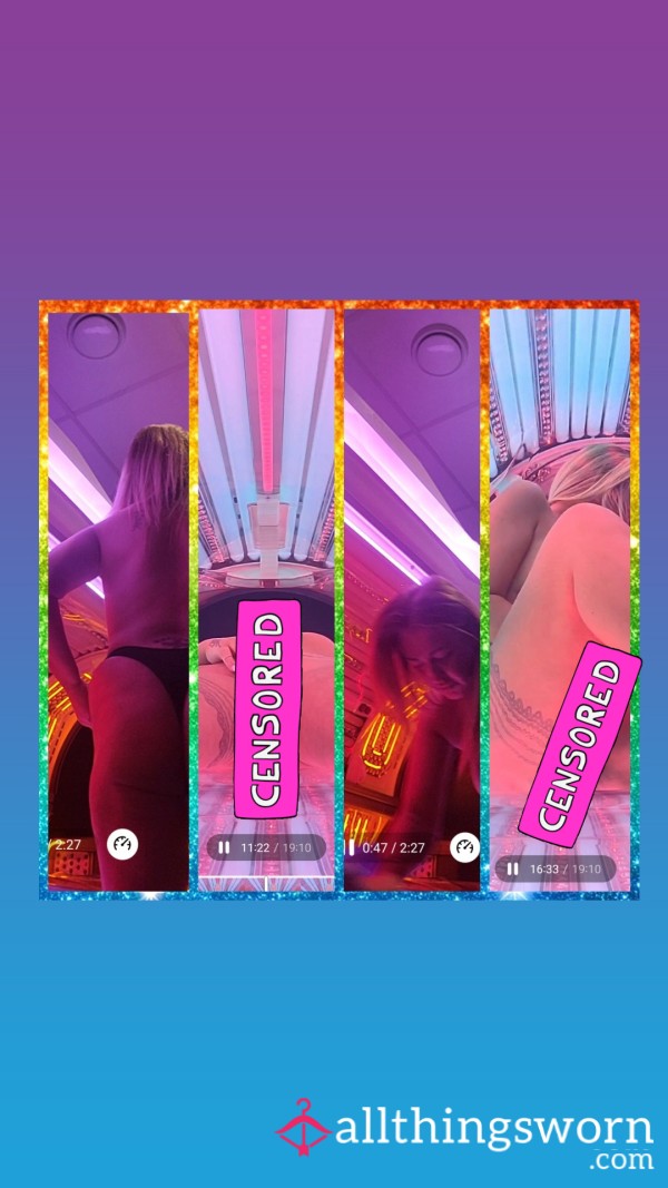 20 Minute Video To Keep. P**ping Through A Hole In The Wall On Me, Getting Undressed, Lotion, 15 Mins Of Me Lying On The Sunbed Not Knowing You Are There. Then Wiping Down The Bed Naked