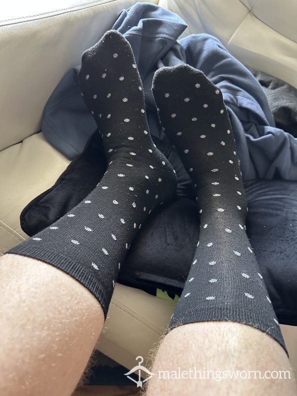 Polka Dot Rayon Dress Socks