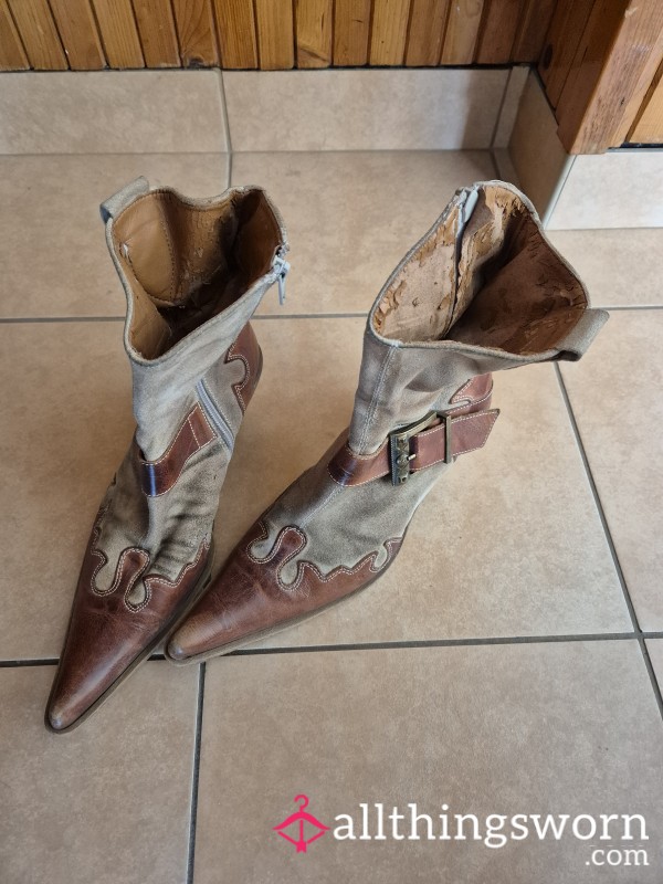 22 Years Old Leather Western, Cowboy Boots