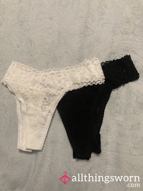 24 Hour Lace Panties - Worn On Cam & Dripping With Desire