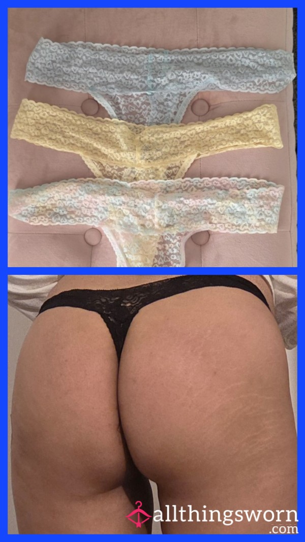24 Hour Wear Mature Scented Thong Bundle, Pantywear Included,
