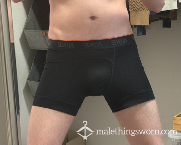 24-Hour Worn Black Nike Boxer Briefs