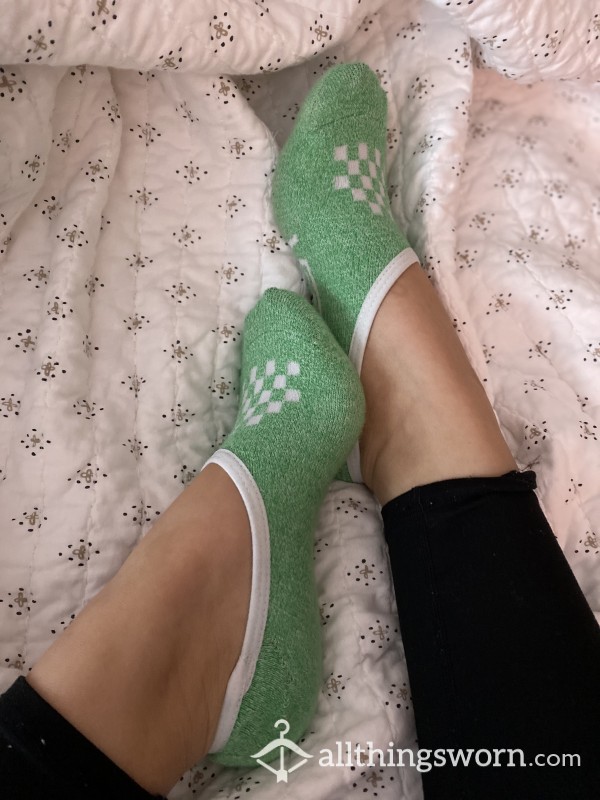 Very Well Worn Green Socks