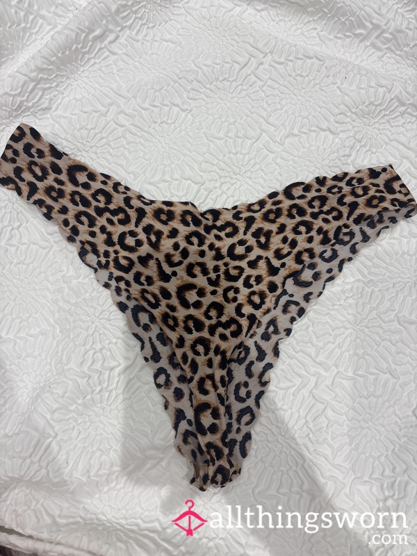 24 Hour Worn Leopard Print Thong