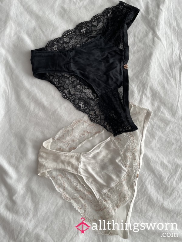 Full Back , Silk & Lace , Cream , Black  Worn For 24 Hours As Standard 💋