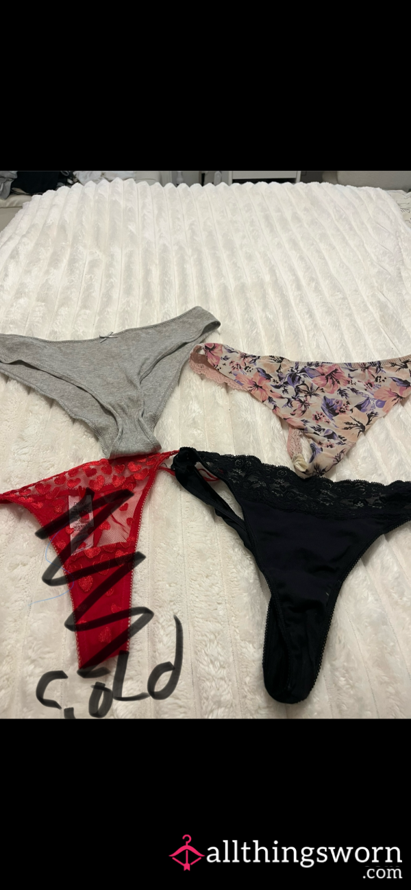 REDUCED!!!24 Hour Worn Thongs & Panties  (reduced Price £15 Sent) 💋