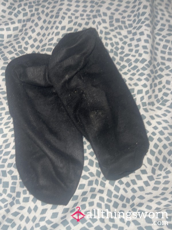 🖤 24-Hours Worn Black Socks