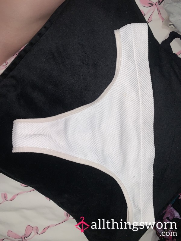 24 Hour⏱️white Thongs👀🙈😍😈