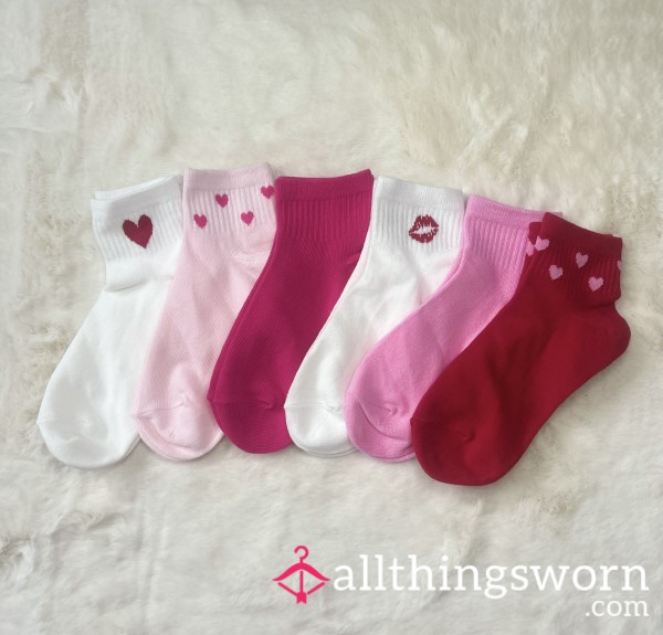💋 24 Hr Custom Wear Cute And Colourful Short Crew Socks 💋proof Included 🫶🏼 Add Ons Available, Own A Piece Of Me 😏 You Know You Want To 😈💋💋💋