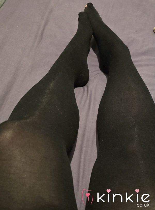 24 Hr Worn Black Tights