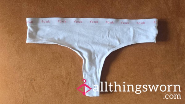 24h FCUK Thong | White