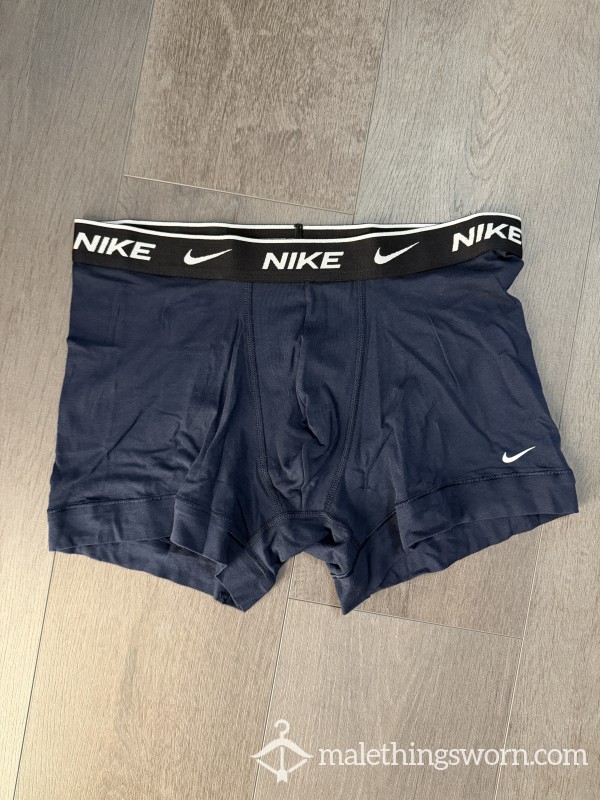 (24h) Worn Navy Nike Boxers – Heavy Gym Musk 🩲💦👅