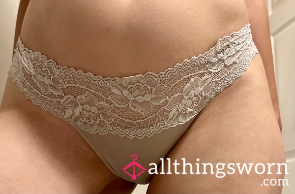 24hr Worn Nude Lace Thong