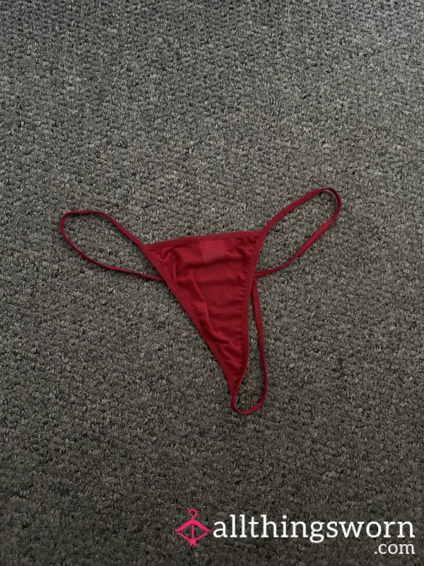 24hr Worn Red Thong – Sweet, Spicy, & Sinful