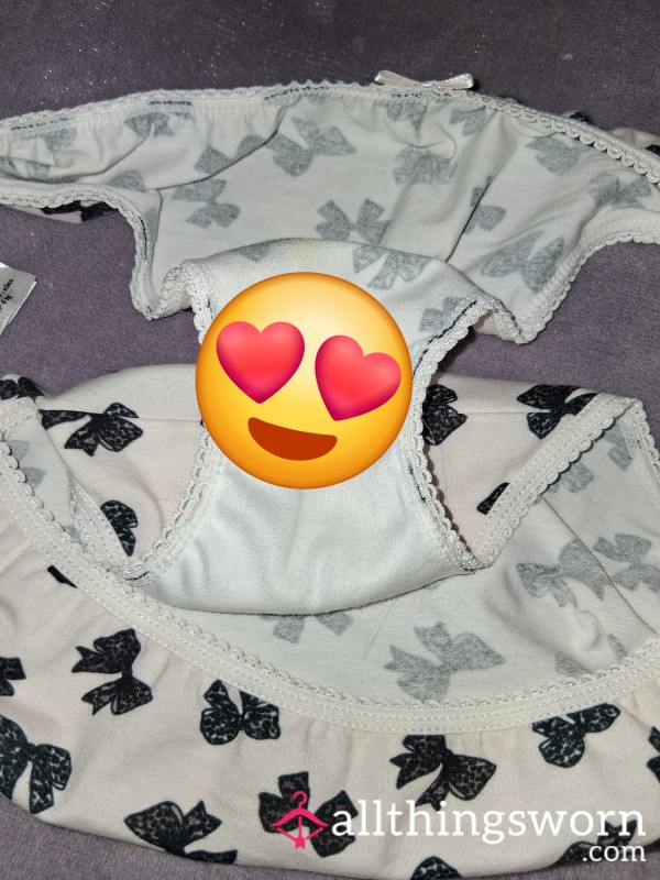 Worn Cotton Bow Detail Panties – Well Loved & Lived In