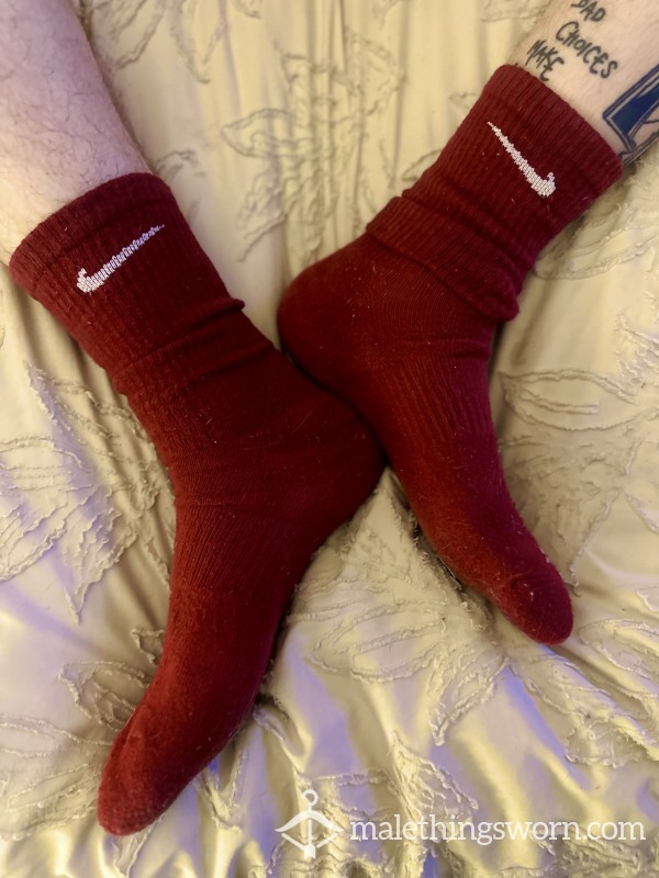 🧦 48hr Worn Stinking (Red) Nike Socks 🧦