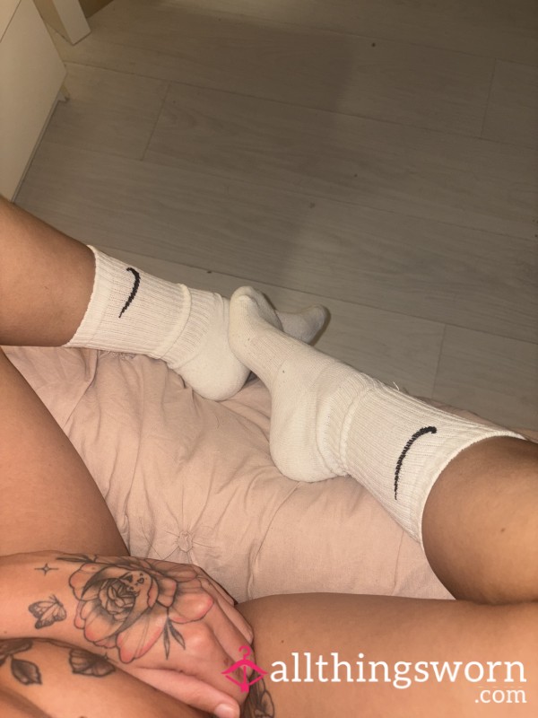 24hr Worn White Nike Socks🧦