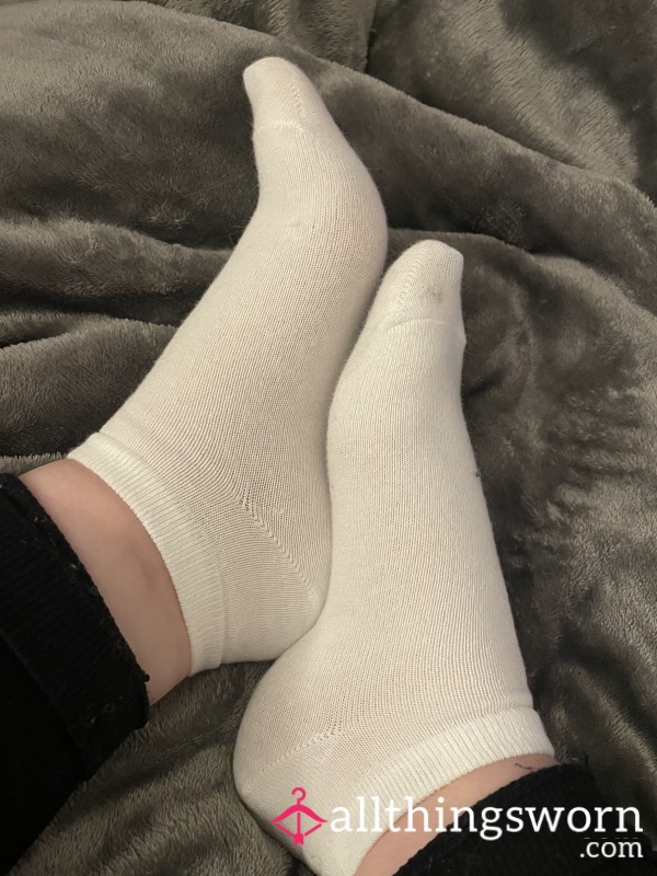 24hr Worn White Socks