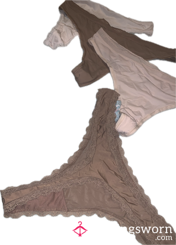 $25 Brown Tone Thongs With 24hr Wear