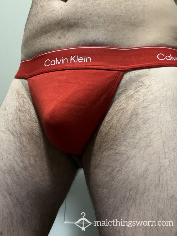 $25 New Red CK Thong. Waiting For Customization, So Tell Me How You Want It!