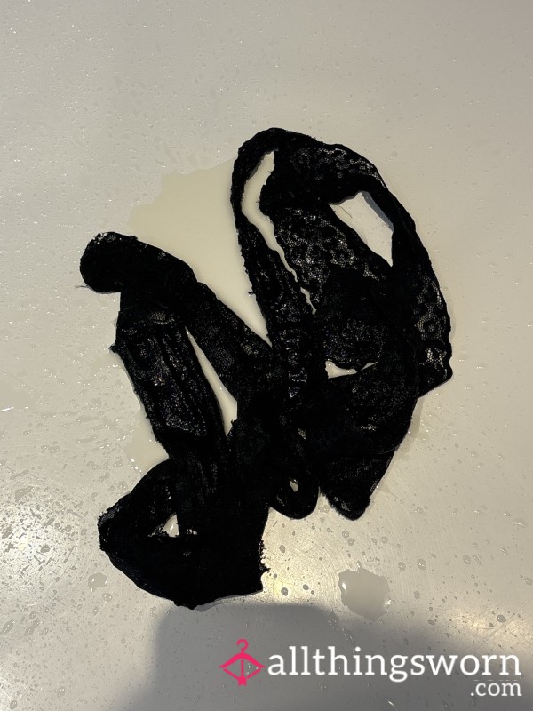 2X Pi*sed Soaked Black Thong