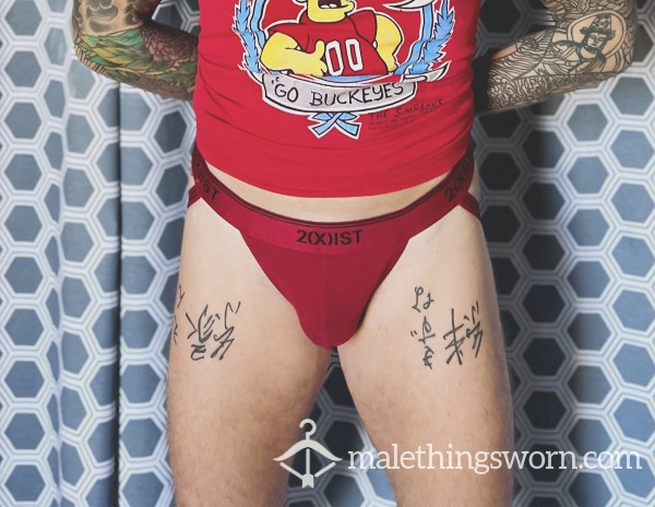 2(X)IST Jockstrap, Red, Size M