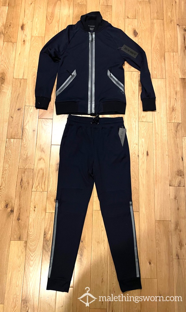 2(x)ist Navy Tracksuit Gay Chav Joggers & Top (S) - Ready To Be Customised For You