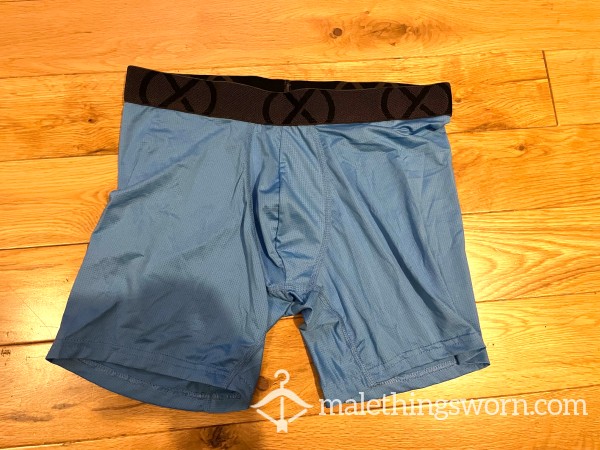 2(X)ist Sport Silky Microfibre Blue Boxer Shorts (M)- Ready To Be Customised For You