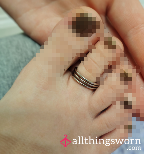 3 Banded Style Silver Toe Ring