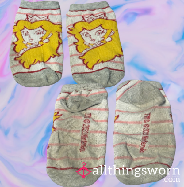 3-Day Camping Worn Princess Peach Socks – Hiked Hard, Filthy & Vacuum Sealed