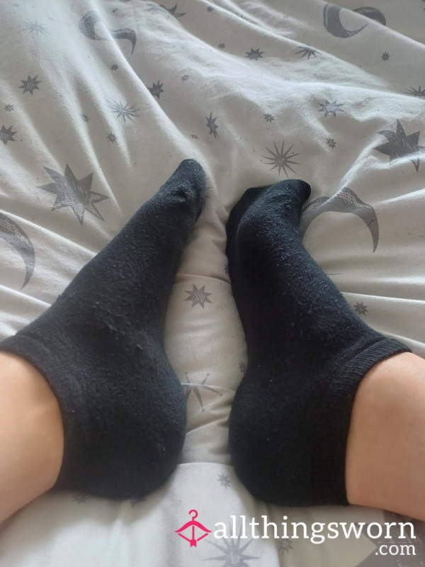 3 Day Old Black Ankle Socks, Worn For 3 12-hour Shifts