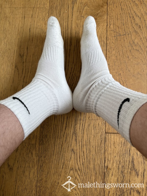 3 Day Old Pair Of White Nike Socks