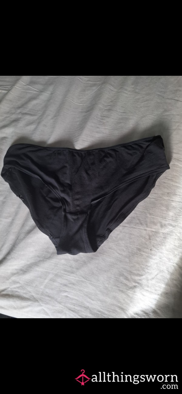 3 Day Wear Black Full Back Panties