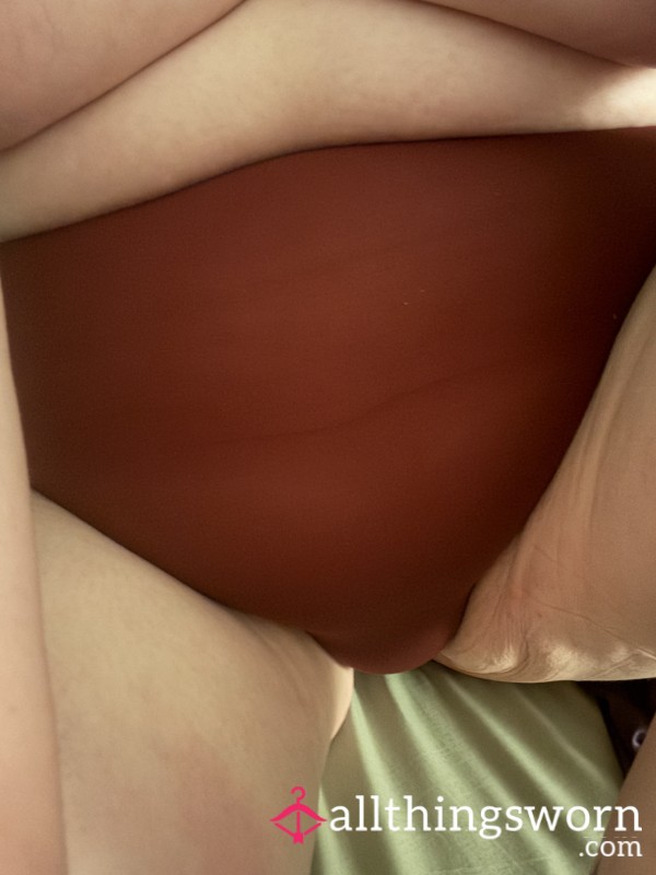 3-day Worn Burgundy Nylon Panties