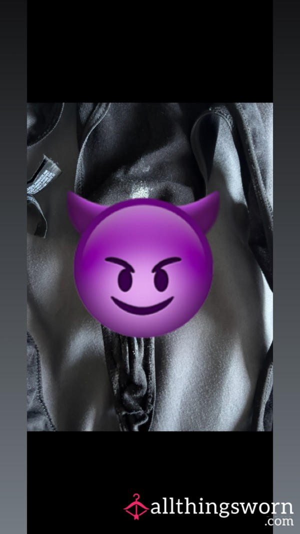 3 Day Worn Juicy Black Thong
