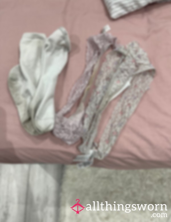 💕 3 Day Worn Panties + 2 Day Worn Panties With Matching Socks 💕 Full Wear Experience