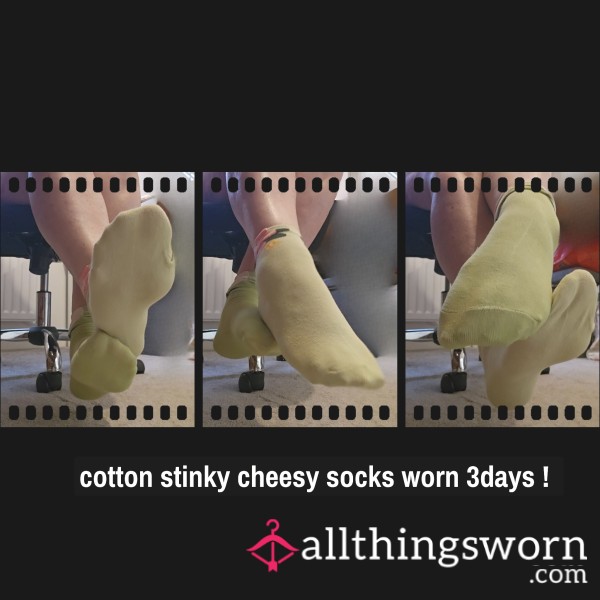3-Day Worn Stinky Cheesy Ankle Socks – Raw & Unwashed