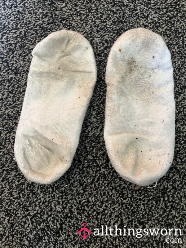 3 Day Worn White Ankle Socks
