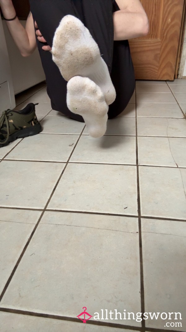 3 Day Worn White Reebok Socks