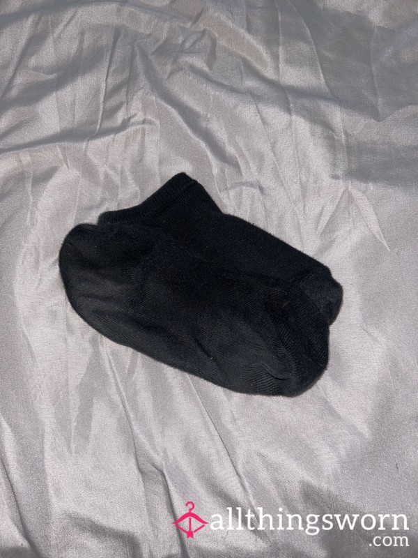 3 Days Worn Black Trainer Socks