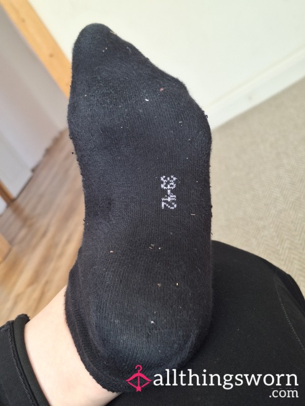3-days Worn Cleaner's Black Ankle Socks
