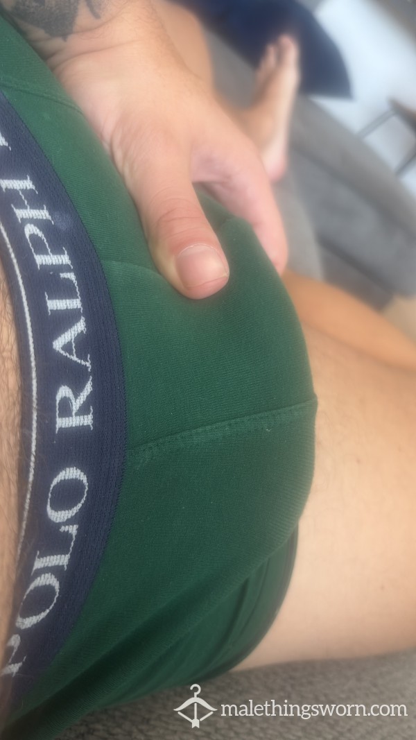 3 Days Worn Sweaty Green Boxer Ralph Lauren